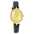 Sonata Classic Gold Maroon Dial Metal Strap Watch for Women