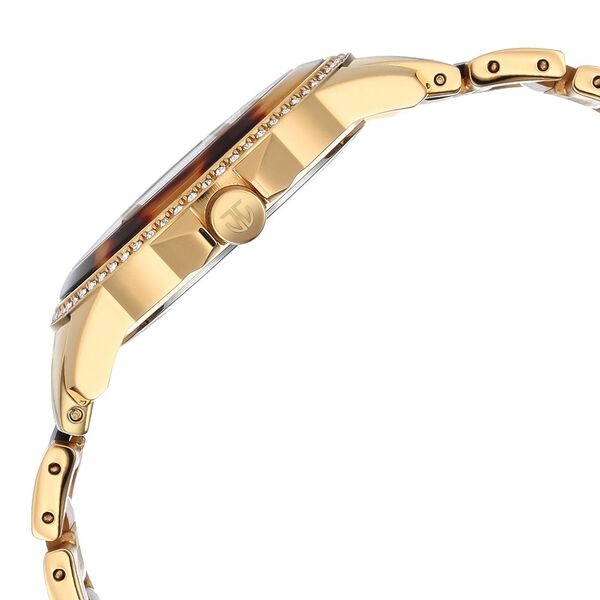 Titan Purple Ceramics Brown Dial Analog Stainless Steel Strap Watch for Women - image number 1