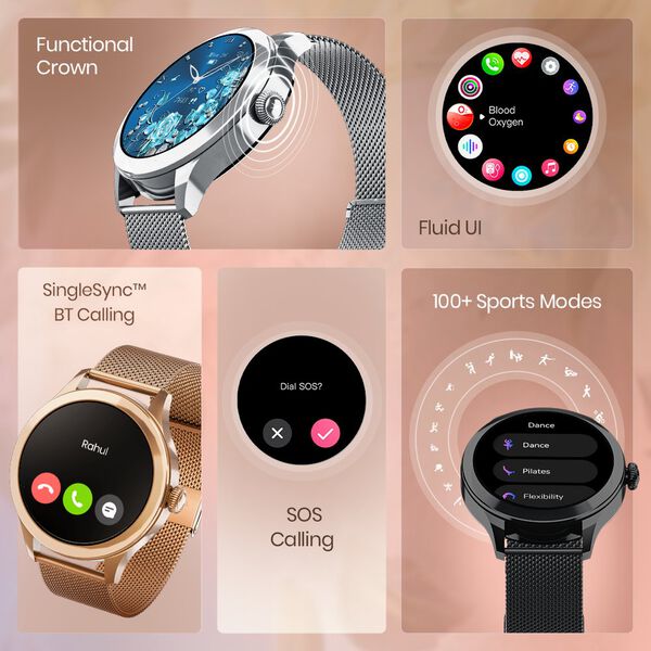 Fastrack Noir Pro Womens Smartwatch with 3.0 cm Super AMOLED Display, 390x390 Resolution - image number 5