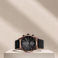 Titan Men's Infinity Chrono watch: Precise Blue Dial, Rose Gold Highlights, Durable Leather Strap - image number 0
