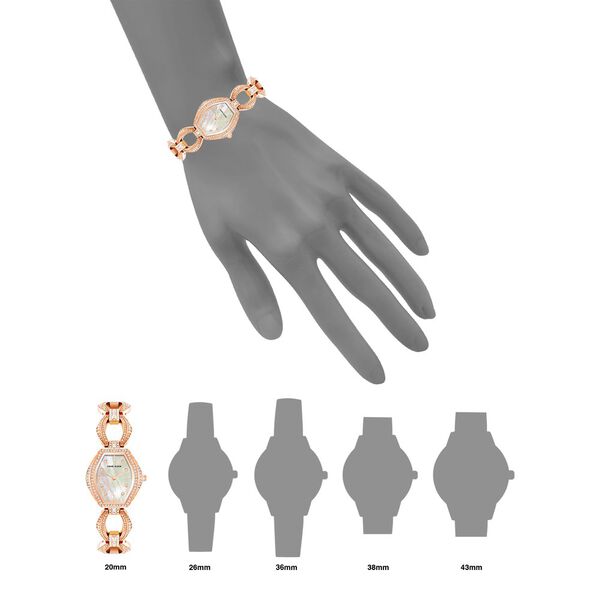 Anne Klein Quartz Analog Mother of Pearl Dial Rose Gold Metal Strap Cushion Shaped Watch For Women - image number 3