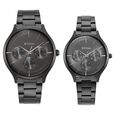 Titan Bandhan Black Dial Quartz Multifunction Stainless Steel Strap watch for Couple. - image number 1