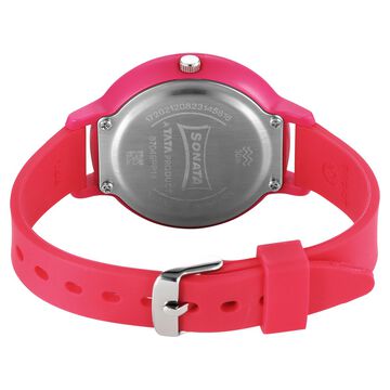 Sonata Splash Quartz Analog Pink Dial Plastic Strap Watch for Women