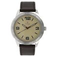 Titan Quartz Analog with Day and Date Champagne Dial Stainless Steel Strap Watch for Men