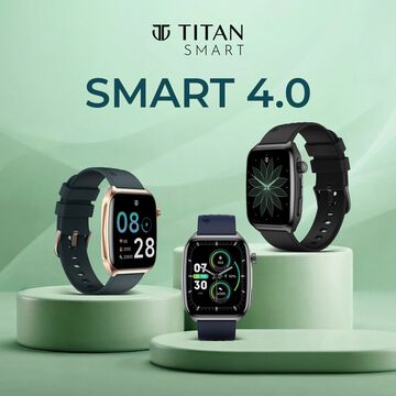 Titan Smart 4.0 Smartwatch with 1.93" AMOLED Display, Infinite AI Watch Faces, Smart Hydration, QR Hub HRM, SpO2