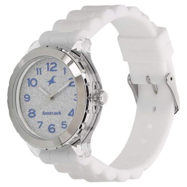 Fastrack Trendies Quartz Analog Silver Dial Silicone Strap Watch for Girls - image number 1