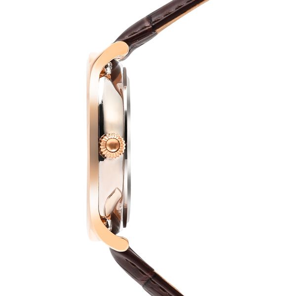 Titan Nebula Abhiyant 18k Pink Gold Hand-Wound Mechanical Analog with Exhibition Caseback Leather Strap Watch for Men - image number 2