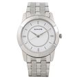 Sonata Quartz Analog Silver Dial Leather Strap Watch for Men