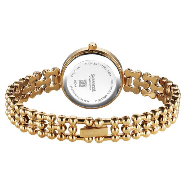 Sonata Festive Quartz Analog White Dial Metal Strap Watch For Women - image number 4