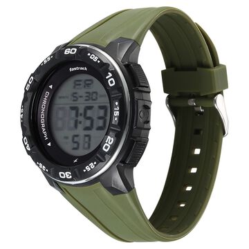 Fastrack StreetStyle Digital Dial Green Polyether Strap Watch For Unisex