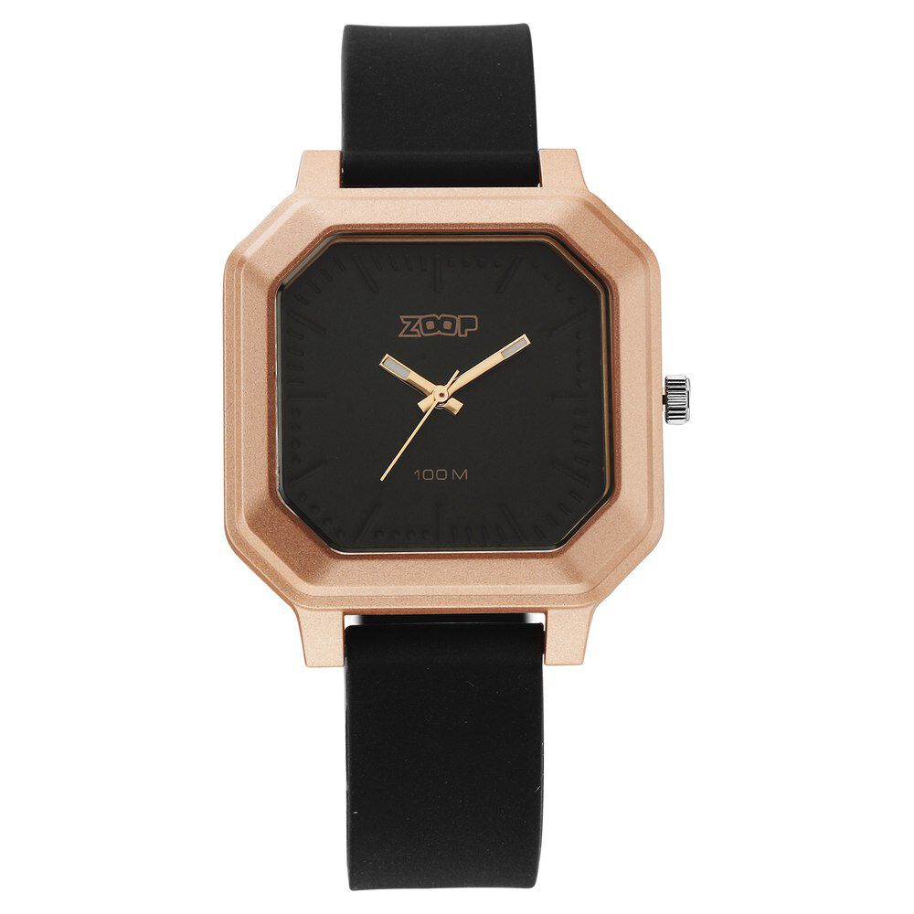Buy Online Zoop Analog Watch with Black Dial & Black Strap for