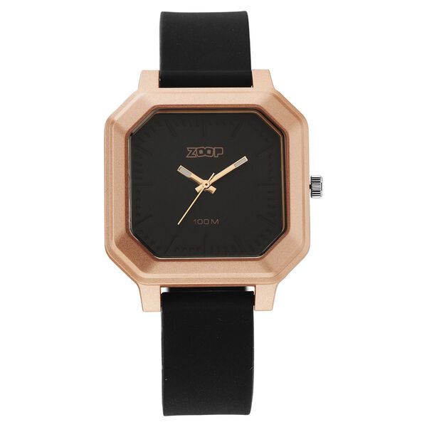 Zoop Fashion Quartz Analog Kida Watch With Black Dial Black Silicone Strap - image number 0