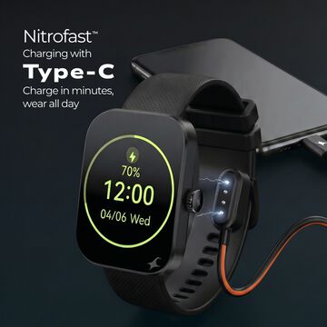 Fastrack Revoltt FS3 Smartwatch with 2.01" TFT Display,Push Button Interactions, HRM, SpO2, Sleep, Rotary Crown