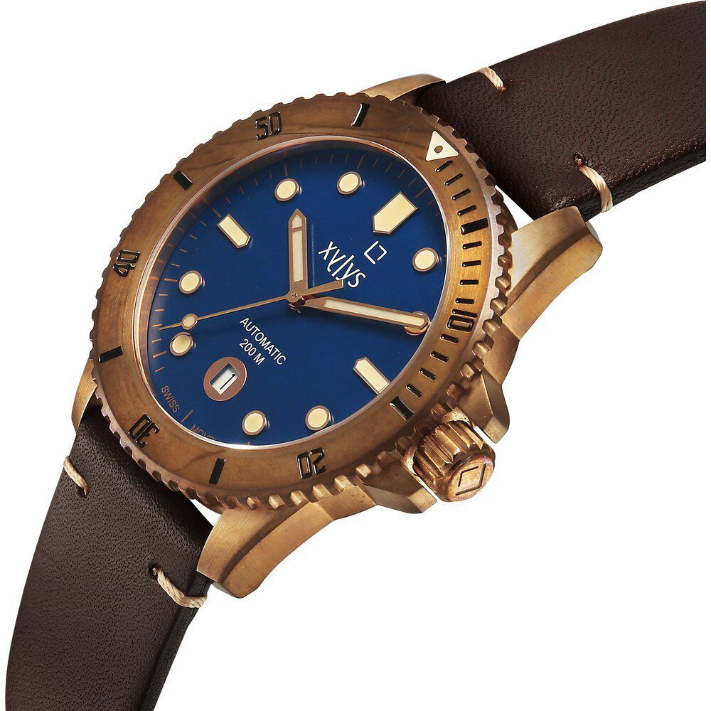 Buy Online Xylys Mariana Swiss Analog with Date Blue Dial Geniune