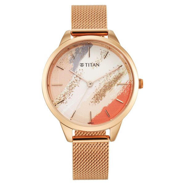 Titan Purple Glam It Up Multicoloured Dial Women Watch With Stainless Steel Strap - image number 1
