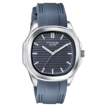Sonata Poze Quartz Analog Blue Dial Blue Colour Silicone Strap Watch For Men