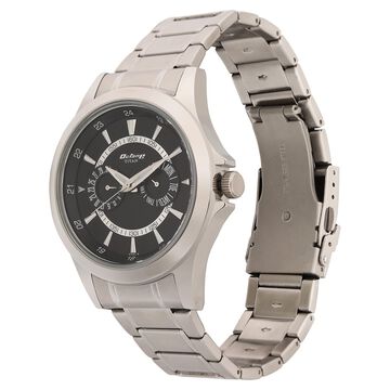 Titan Octane Multifunction Black Dial Silver Stainless Steel Strap Watch For Men