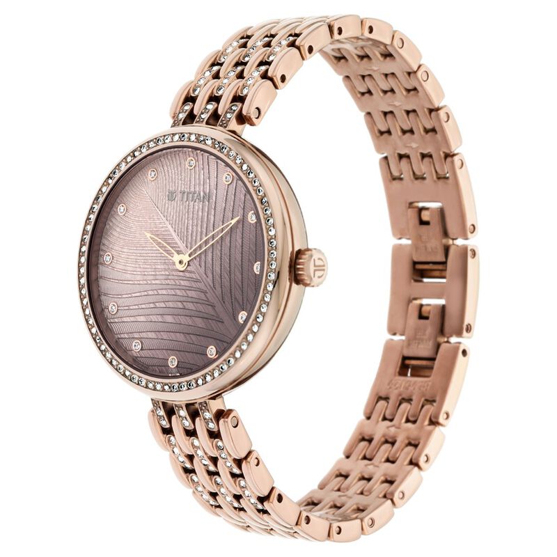 Titan Animalia Brown Dial Analog Stainless Steel Strap watch for Women - image number 3