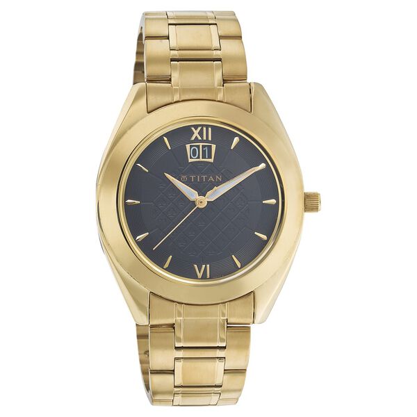 Titan Quartz Analog with Date Black Dial Watch for Men - image number 0