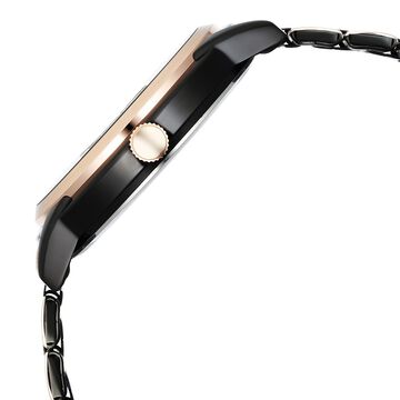 Fastrack Vyb Phantom Quartz Analog Black Dial Two Toned Metal Strap Watch For Guys