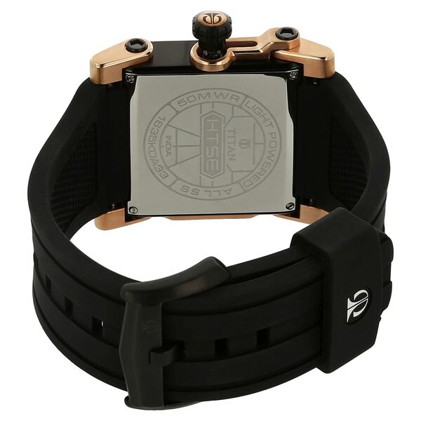 Titan Quartz Multifunction Black Dial Silicone Strap Watch for Men - image number 3