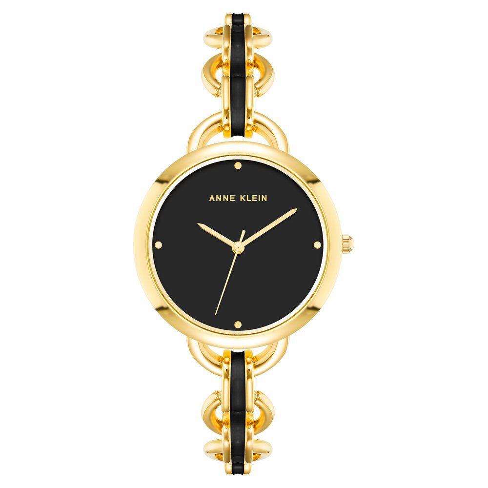 Buy Online Anne Klein Quartz Analog Black dial Metal Strap Watch