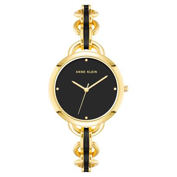 Anne Klein Quartz Analog Black dial Metal Strap Watch for Women