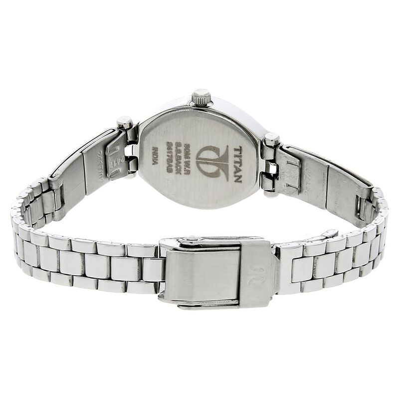 Titan Quartz Analog Silver Dial Stainless Steel Strap Watch for Women - image number 3