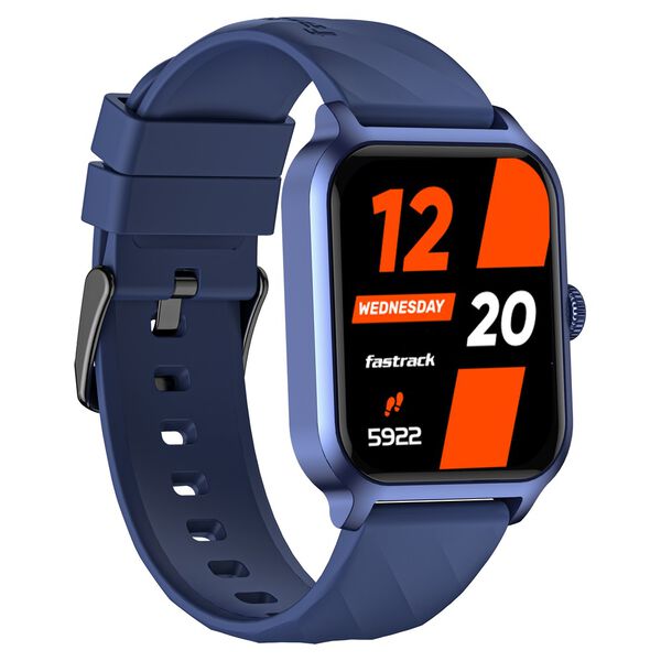 Fastrack Rave FX2 with 4.64 cm UltraVU HD Display, SingleSync BT Calling, Functional Crown with Blue Strap - image number 1
