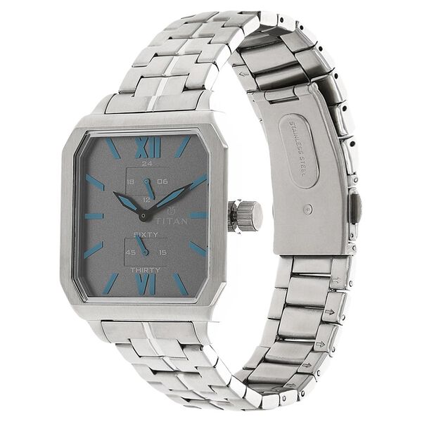Titan Quartz Multifunction Grey Dial Stainless Steel Strap Watch for Men - image number 1