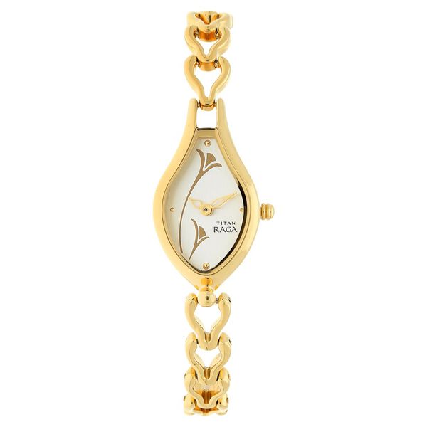 Titan Raga White Dial Women Watch With Metal Strap - image number 0