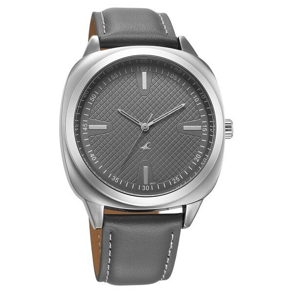 Buy Online Fastrack Stunners X Quartz Analog Grey Dial Leather