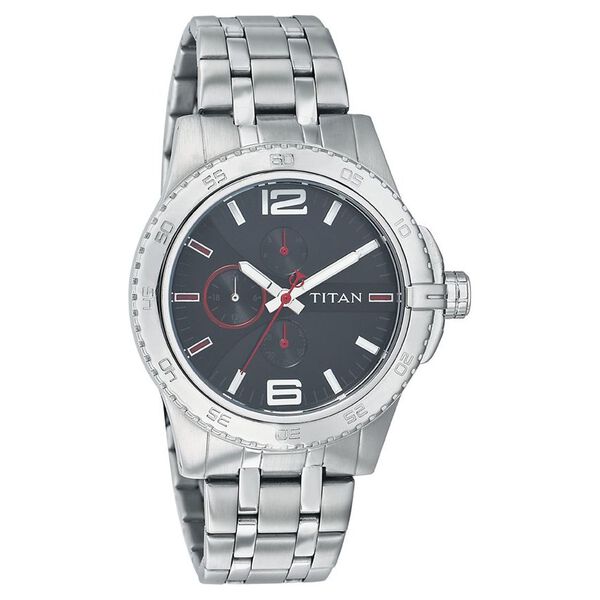 Titan Quartz Multifunction Black Dial Watch for Men - image number 0
