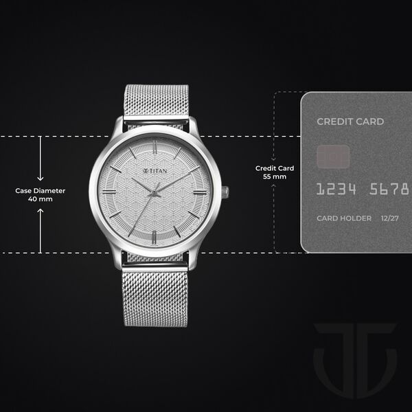 Titan Karishma Quartz Analog Silver Dial Stainless Steel Strap Watch for Men - image number 2