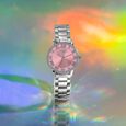 Sonata Poze Quartz Analog Pink Dial Silver Metal Strap Watch For Women - image number 0
