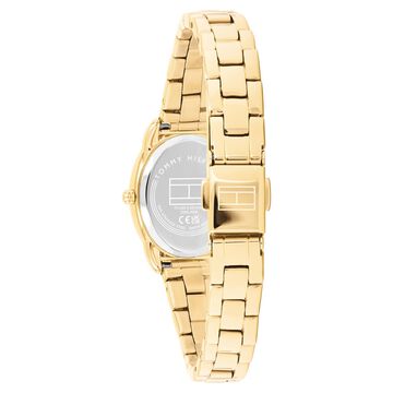 Tommy Hilfiger Quartz Analog Champagne Dial Golden Stainless Steel Strap Watch For Women