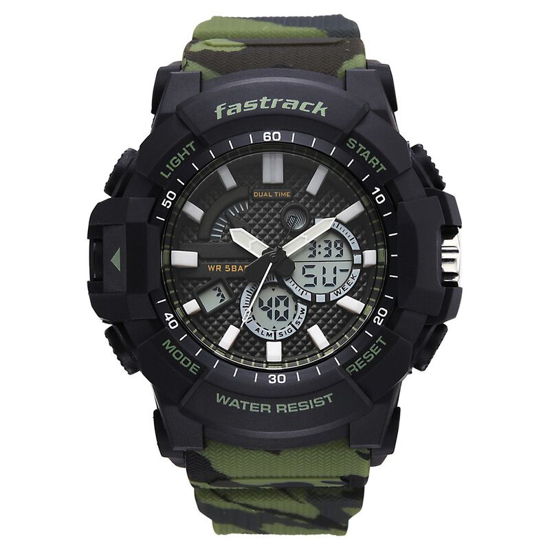 Fastrack Streetstyle Ana Digi watch with Camouflage look for Guys