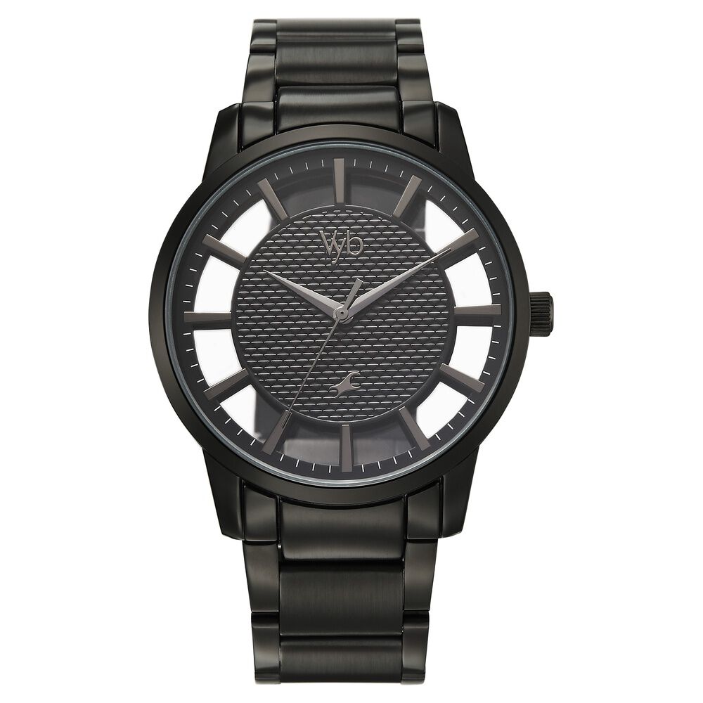 Buy Online Vyb Horizon By Fastrack Quartz Analog Black Dial Grey