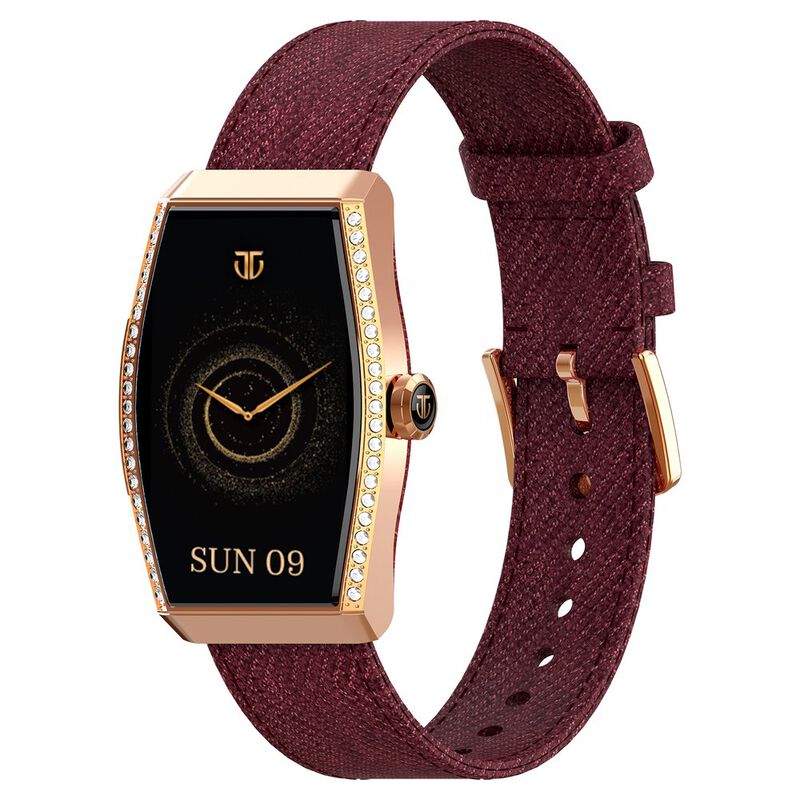 Titan Valerie Aura Women Smartwatch with 1.47" AMOLED Display, Crystal Studded Bezzel, Animated Watchfaces