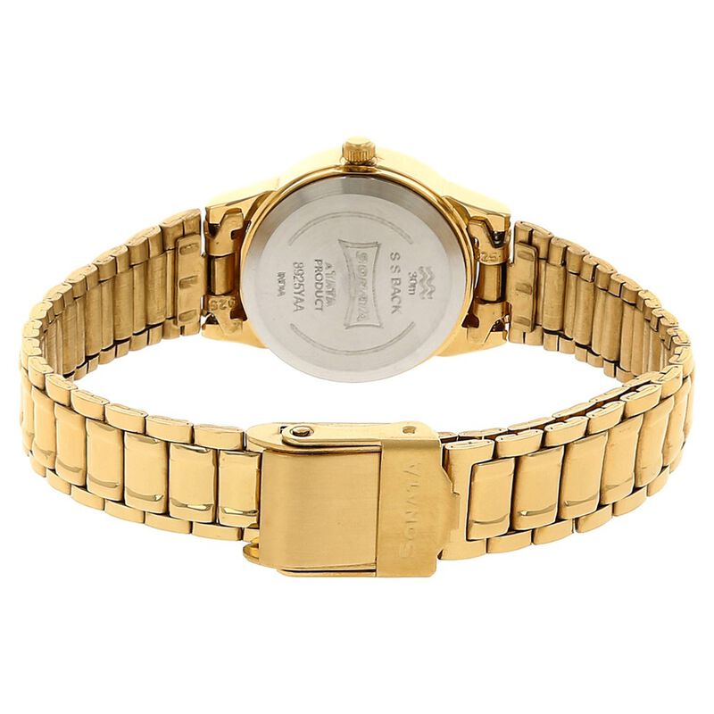 Sonata Quartz Analog Champagne Dial Stainless Steel Strap Watch for Women - image number 3