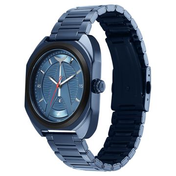 Fastrack Oceanyx Quartz Analog with Date Blue Dial Blue Strap Watch For Guys