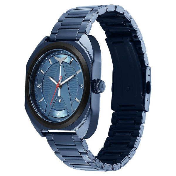 Fastrack Oceanyx Quartz Analog with Date Blue Dial Blue Strap Watch For Guys - image number 2