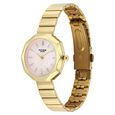 Poze Poze Quartz Analog Pink Dial Golden Stainless Steel Strap Watch For Women - image number 4