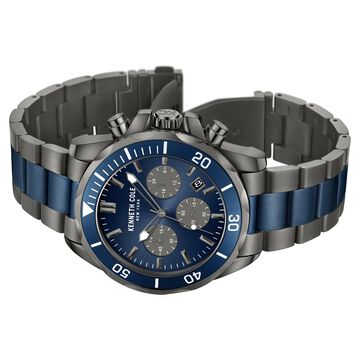 Kenneth Cole Quartz Chronograph Blue dial Stainless Steel Strap Watch for Men