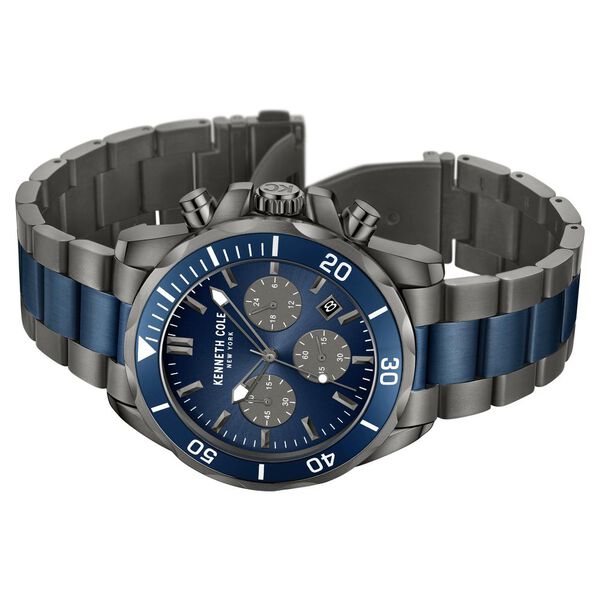 Kenneth Cole Quartz Chronograph Blue dial Stainless Steel Strap Watch for Men - image number 2