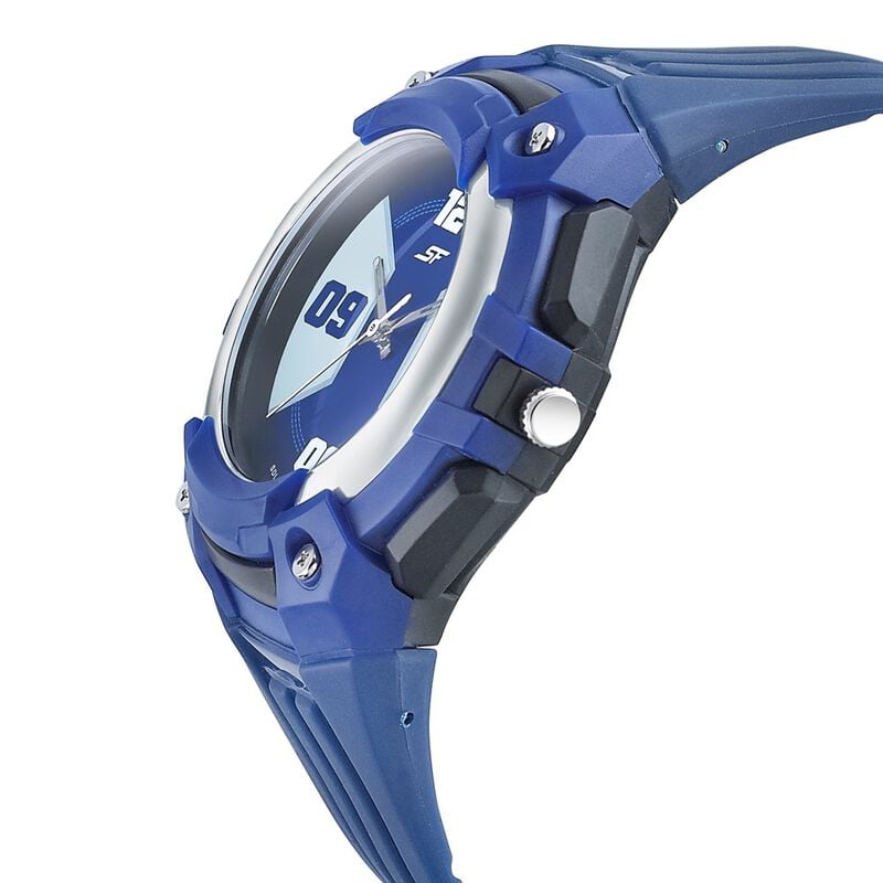 SF Turbo Quartz Analog Blue Dial PU Strap Watch for Men - image number 2