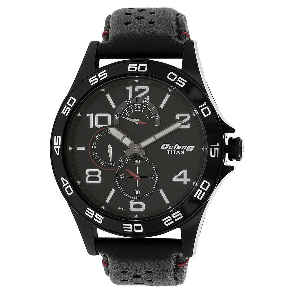 Buy Online Titan Quartz Analog with Day and Date Black Dial
