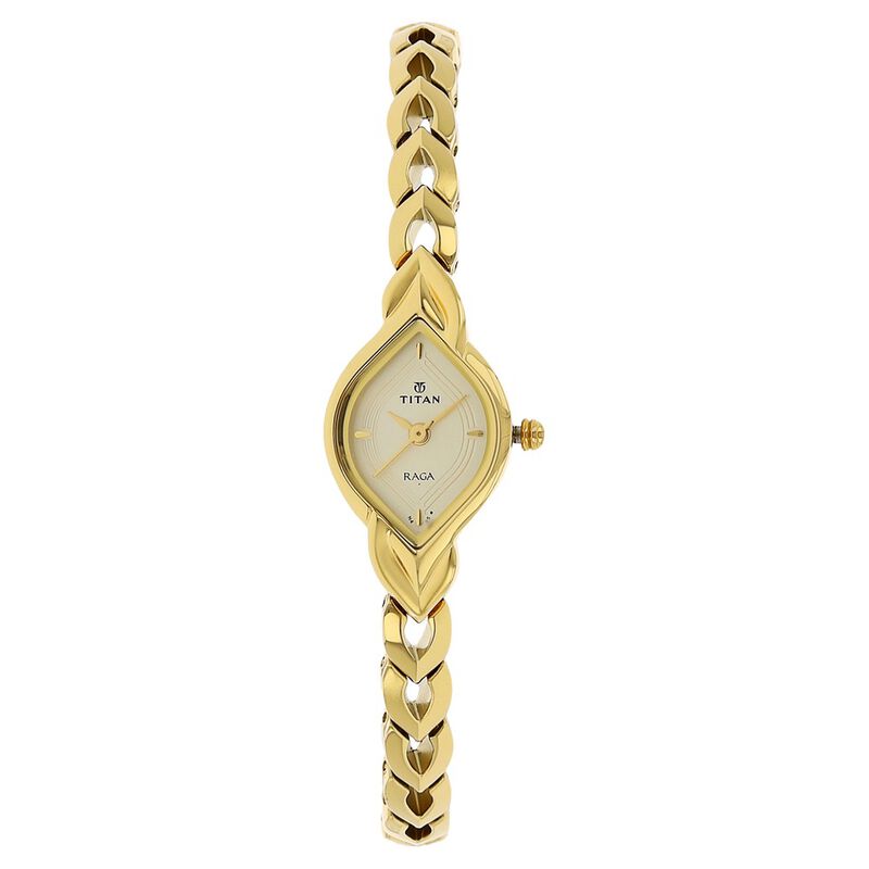 Titan Raga Champagne Dial Women Watch With Metal Strap
