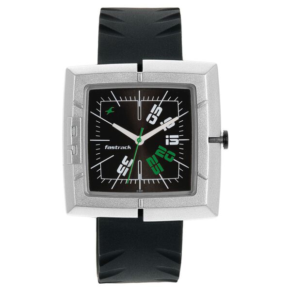 Fastrack Quartz Analog Black Dial Plastic Strap Watch for Guys - image number 0