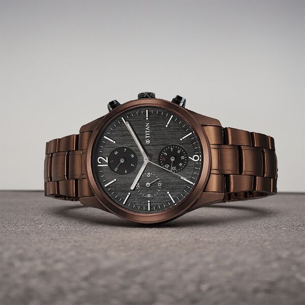Titan Neo SplashBlack Dial Quartz Multifunction Stainless Steel Strap watch for Men - image number 0